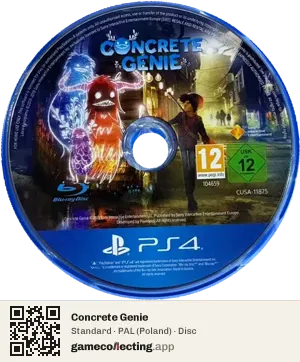 Concrete Genie PlayStation 4, PAL disc
