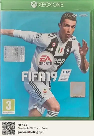 FIFA 19 Xbox One, Italy box front