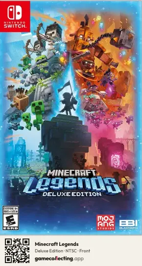 Minecraft Legends Nintendo Switch, NTSC box front