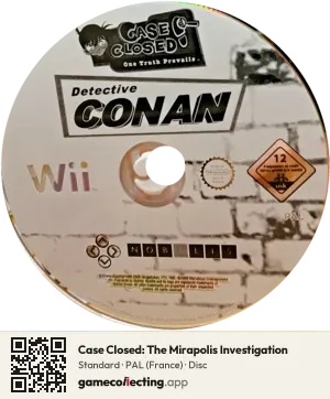 Case Closed: The Mirapolis Investigation Nintendo Wii, PAL disc