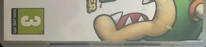 Mario & Luigi: Bowser's Inside Story, the PEGI square on its front
