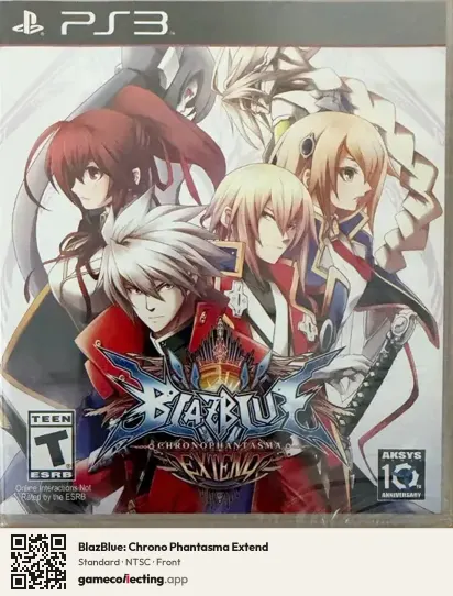 BlazBlue: Chrono Phantasma Extend PlayStation 3, NTSC box front