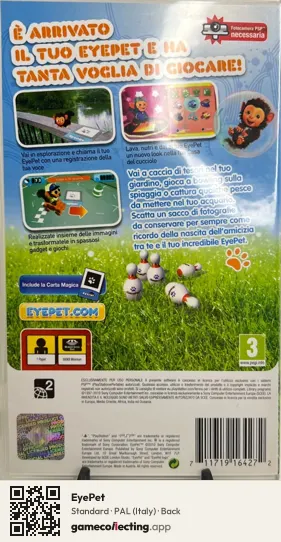 EyePet PlayStation Portable, Italy box back