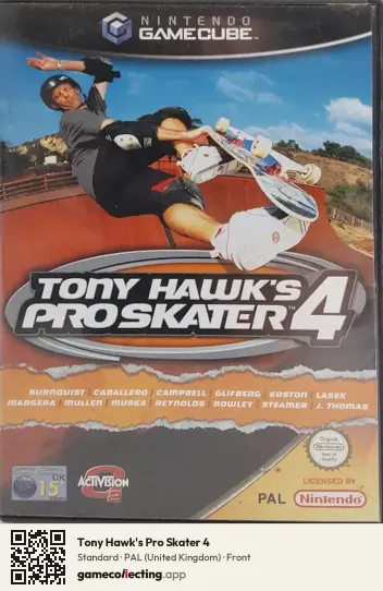 Tony Hawk's Pro Skater 4 Nintendo GameCube, United Kingdom box front