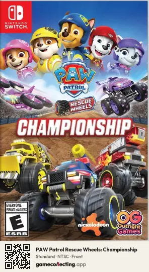 PAW Patrol Rescue Wheels: Championship Nintendo Switch, NTSC box front