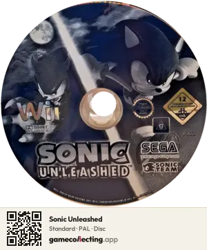 Sonic Unleashed Nintendo Wii, PAL disc