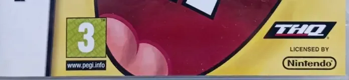 SpongeBob's Truth or Square, the PEGI square on its front