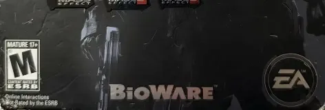 Mass Effect Trilogy, the ESRB box on its front