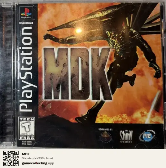 MDK PlayStation, NTSC box front