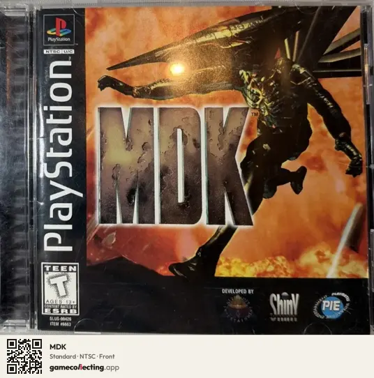 MDK PlayStation, NTSC box front