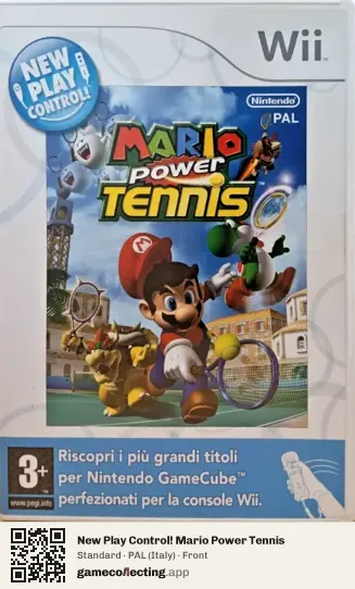 New Play Control! Mario Power Tennis Nintendo Wii, Italy box front