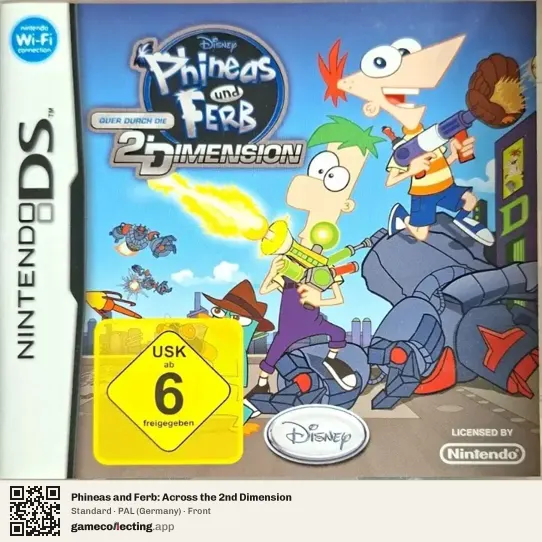 Phineas and Ferb: Across the 2nd Dimension Nintendo DS, Germany box front