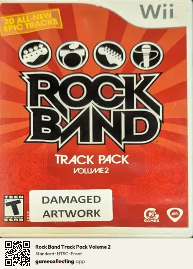 Rock Band Track Pack Volume 2 Nintendo Wii, NTSC box front