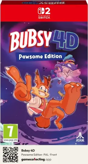 Bubsy 4D Nintendo Switch 2, PAL box front