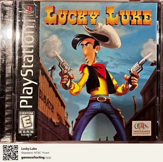 Lucky Luke PlayStation, NTSC box front