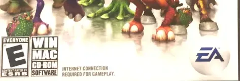 Spore Creature Creator, the ESRB box on its front