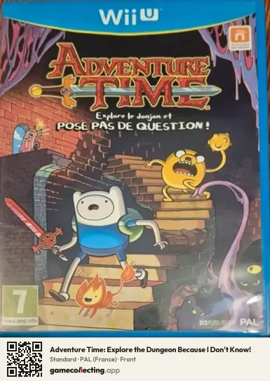 Adventure Time: Explore the Dungeon Because I Don't Know! Nintendo Wii U, France box front