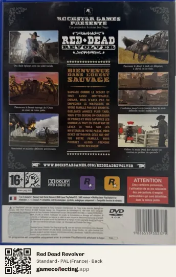 Red Dead Revolver PlayStation 2, France box back