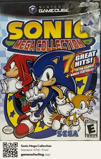 Sonic Mega Collection Nintendo GameCube, NTSC box front