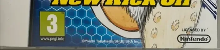 Captain Tsubasa: New Kick Off, the PEGI square on its front