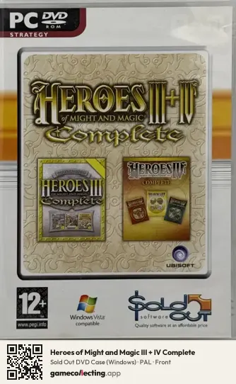 Heroes of Might and Magic III + IV Complete Computer, PAL box front