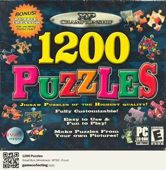 1200 Puzzles Computer, NTSC box front