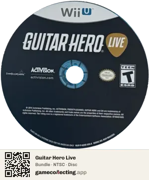 Guitar Hero Live Nintendo Wii U, NTSC disc