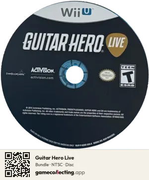 Guitar Hero Live Nintendo Wii U, NTSC disc
