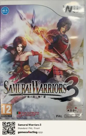 Samurai Warriors 3 Nintendo Wii, PAL box front
