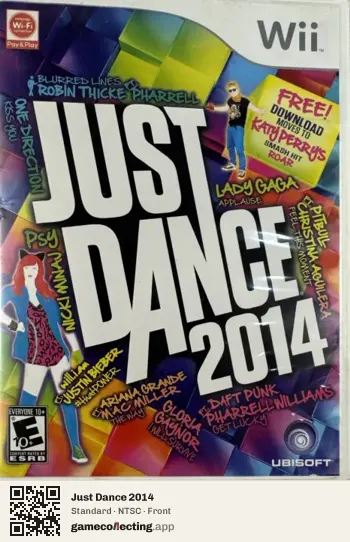 Just Dance 2014 Nintendo Wii, NTSC box front
