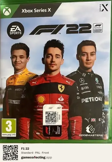 F1 22 Xbox Series X, PAL box front