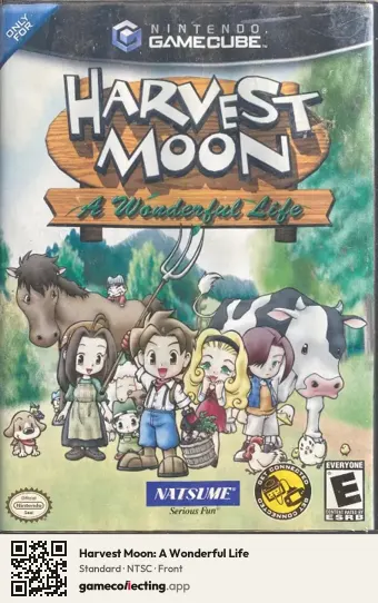 Harvest Moon: A Wonderful Life Nintendo GameCube, NTSC box front