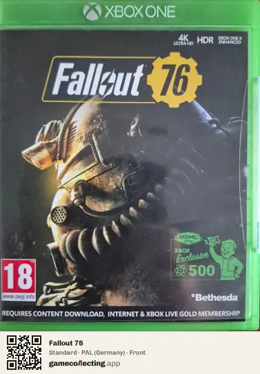 Fallout 76 Xbox One, Germany box front