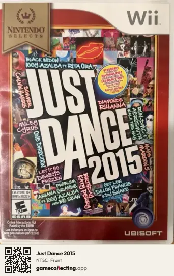 Just Dance 2015 Nintendo Wii, NTSC box front