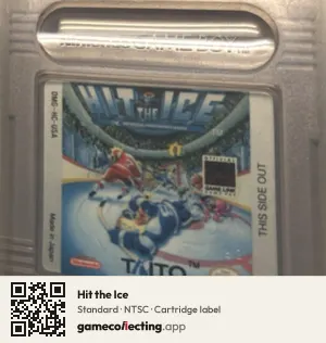 Hit the Ice Game Boy, NTSC cartridge label