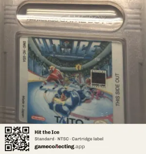 Hit the Ice Game Boy, NTSC cartridge label