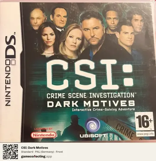 CSI: Dark Motives Nintendo DS, Germany box front