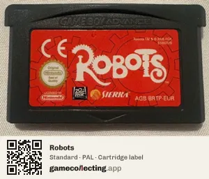 Robots Game Boy Advance, PAL cartridge label