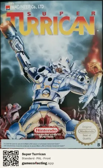 Super Turrican Nintendo Entertainment System, PAL box front