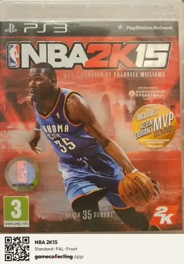 NBA 2K15 PlayStation 3, PAL box front