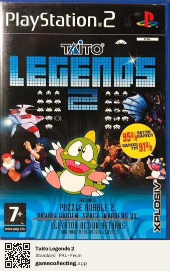 Taito Legends 2 PlayStation 2, PAL box front