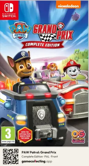 PAW Patrol: Grand Prix Nintendo Switch, PAL box front