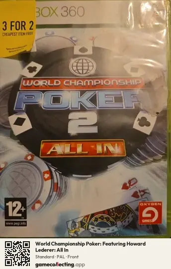 World Championship Poker: Featuring Howard Lederer: All In Xbox 360, PAL box front