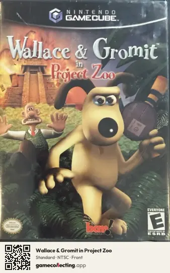 Wallace & Gromit in Project Zoo Nintendo GameCube, NTSC box front