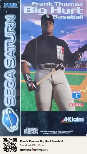 Frank Thomas Big Hurt Baseball Sega Saturn, PAL box front