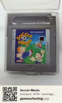 Soccer Mania Game Boy, NTSC cartridge label