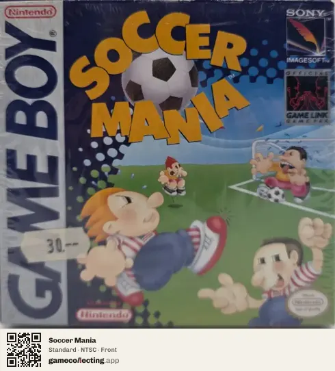 Soccer Mania Game Boy, NTSC box front