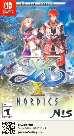Ys X: Nordics Nintendo Switch, NTSC box front