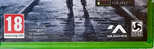 Metro Exodus, the PEGI square on its front