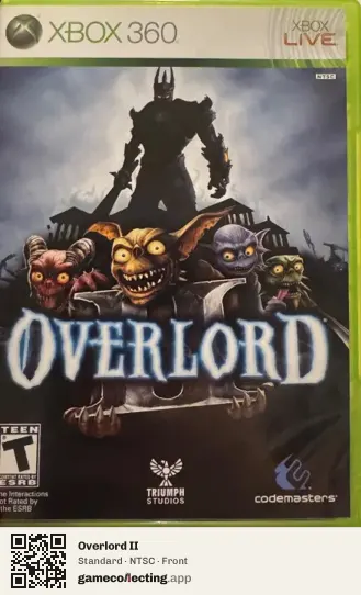 Overlord II Xbox 360, NTSC box front